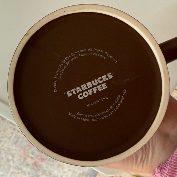2008 Starbucks Brown Coffee Mug - Picture 3 of 3